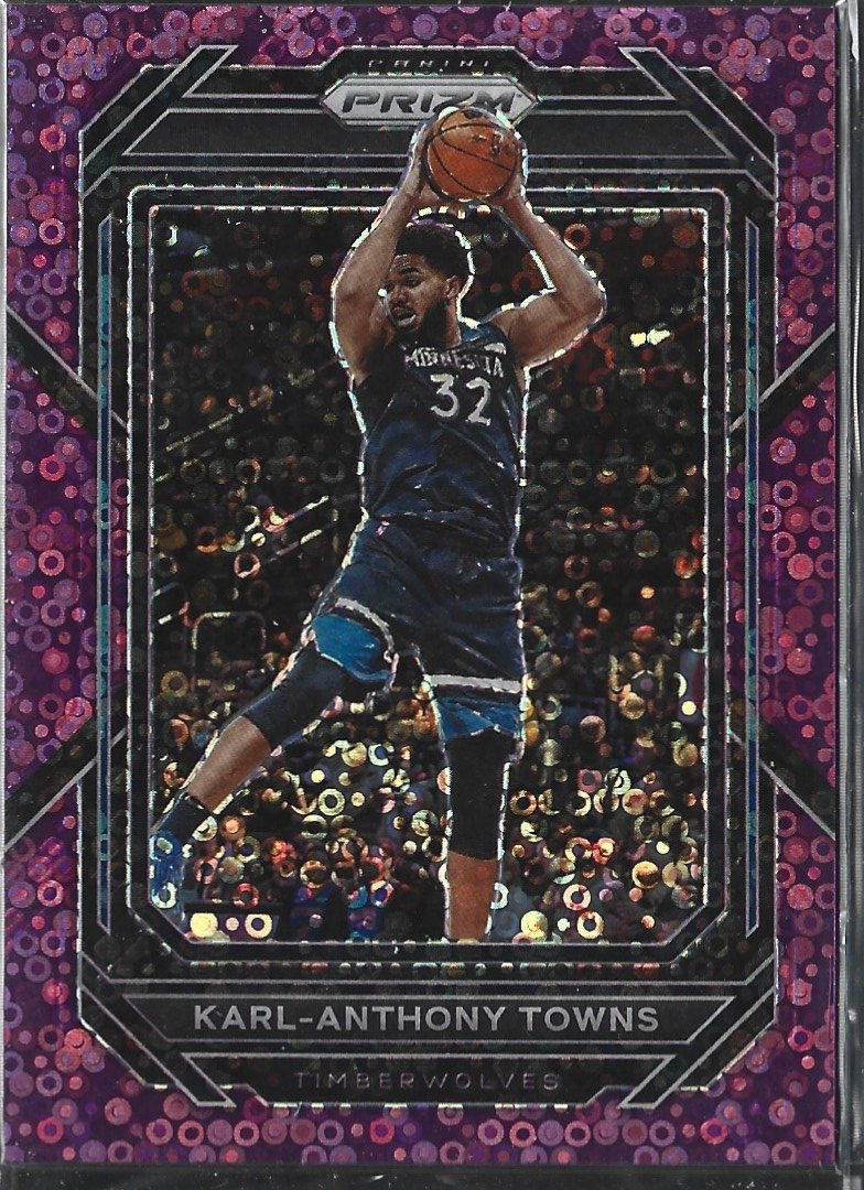 Karl-Anthony Towns Prizm Purple Fastbreak Disco /75