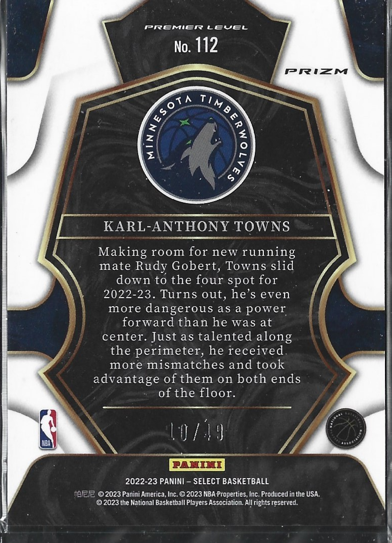 Karl-Anthony Towns Premier Tricolor /49