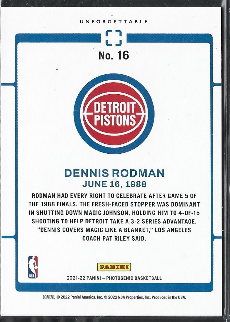 Dennis Rodman Photogenic Unforgettable SP