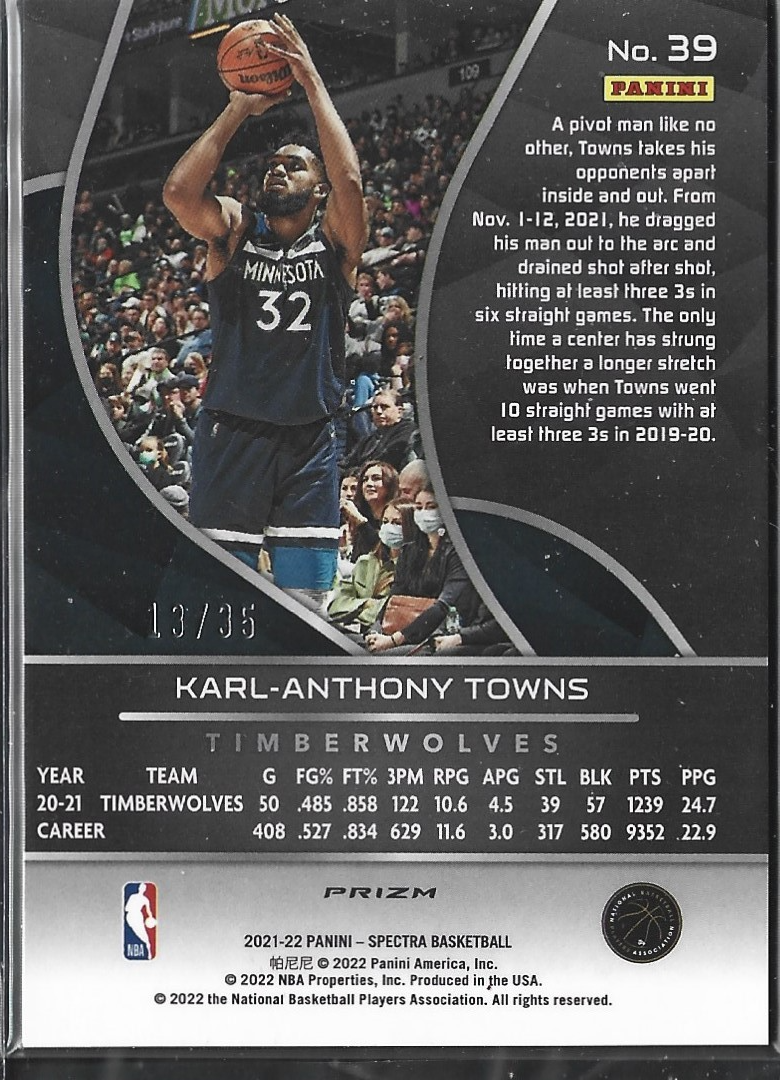 Karl-Anthony Towns Spectra Astral /35