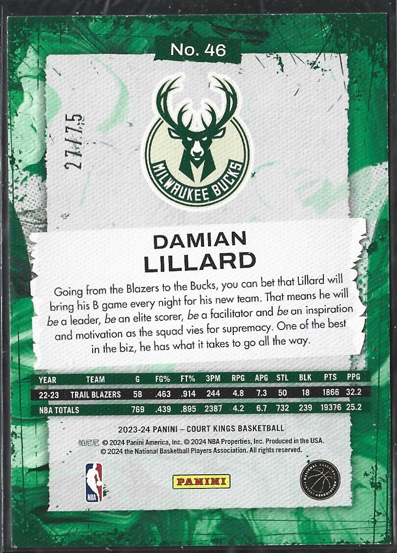 Damian Lillard Court Kings /75