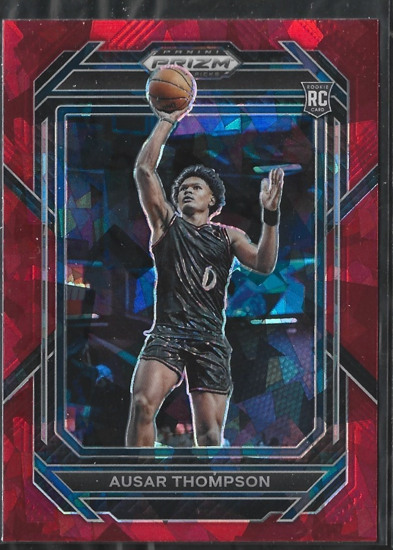 Ausar Thompson Prizm Draft Picks Red Cracked Ice