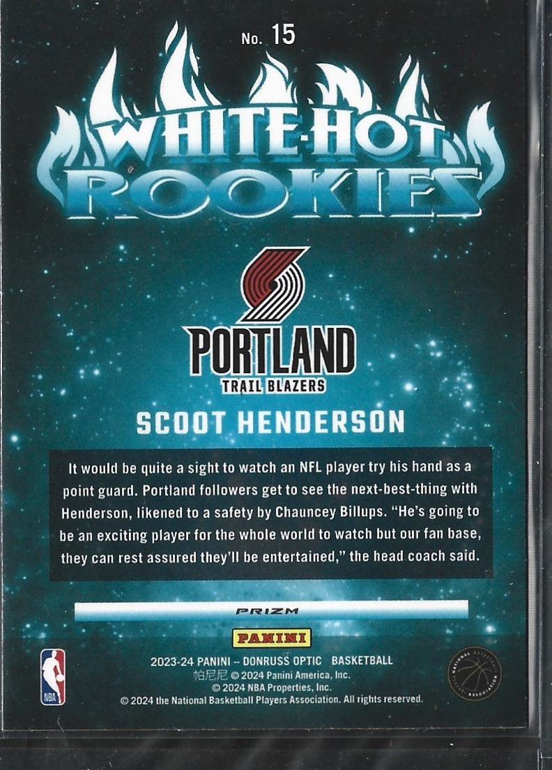 Scoot Henderson White-hot Rookies Purple