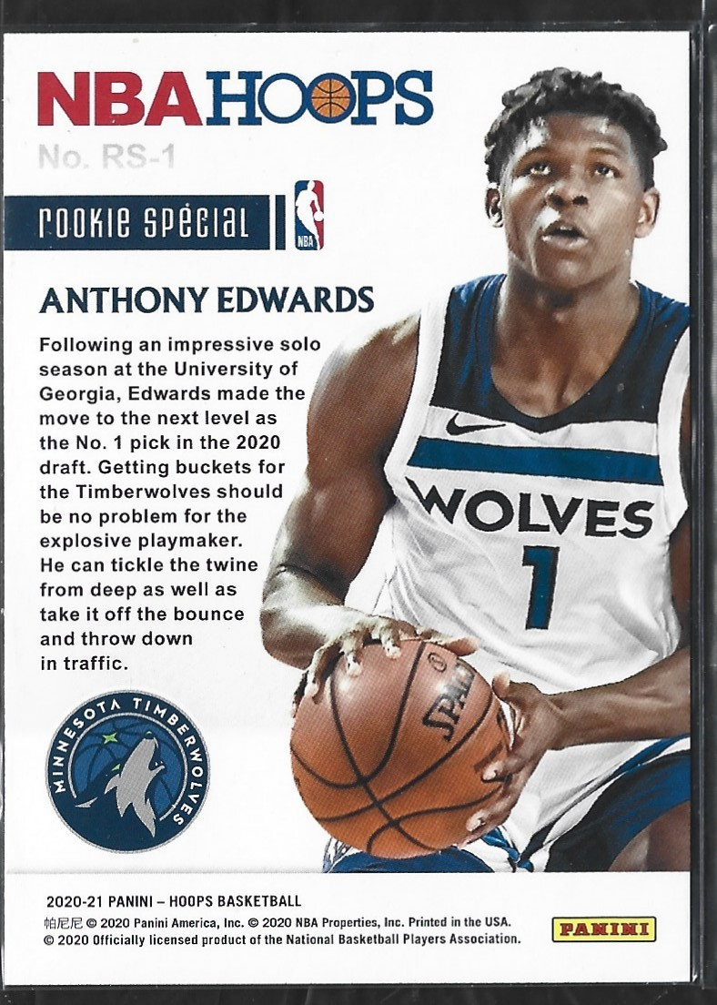 Anthony Edwards NBA Hoops Rookie Special