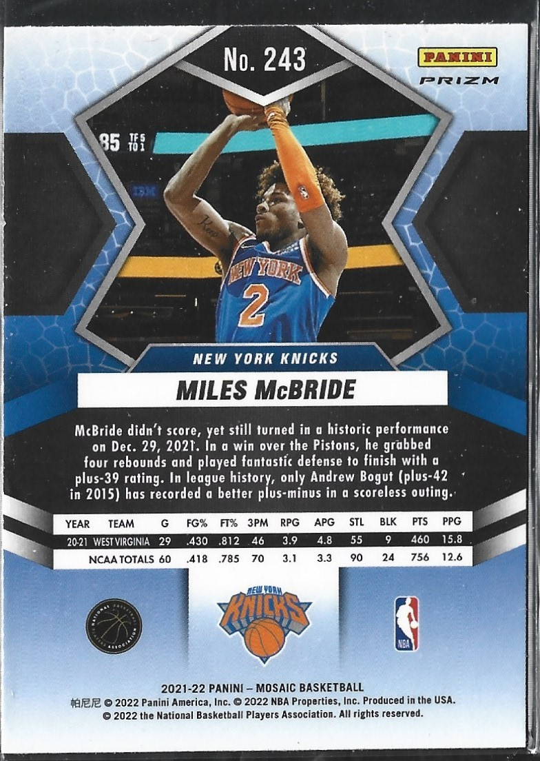 Miles McBride Mosaic Fastbreak Disco RC