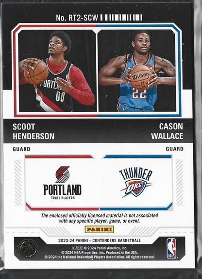 Scoot Henderson & Cason Wallace Rookie Ticket Jersey