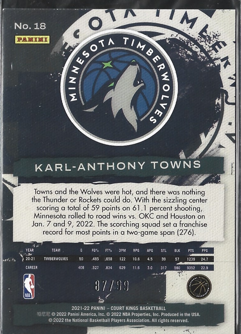 Karl-Anthony Towns Court Kings Pink /99