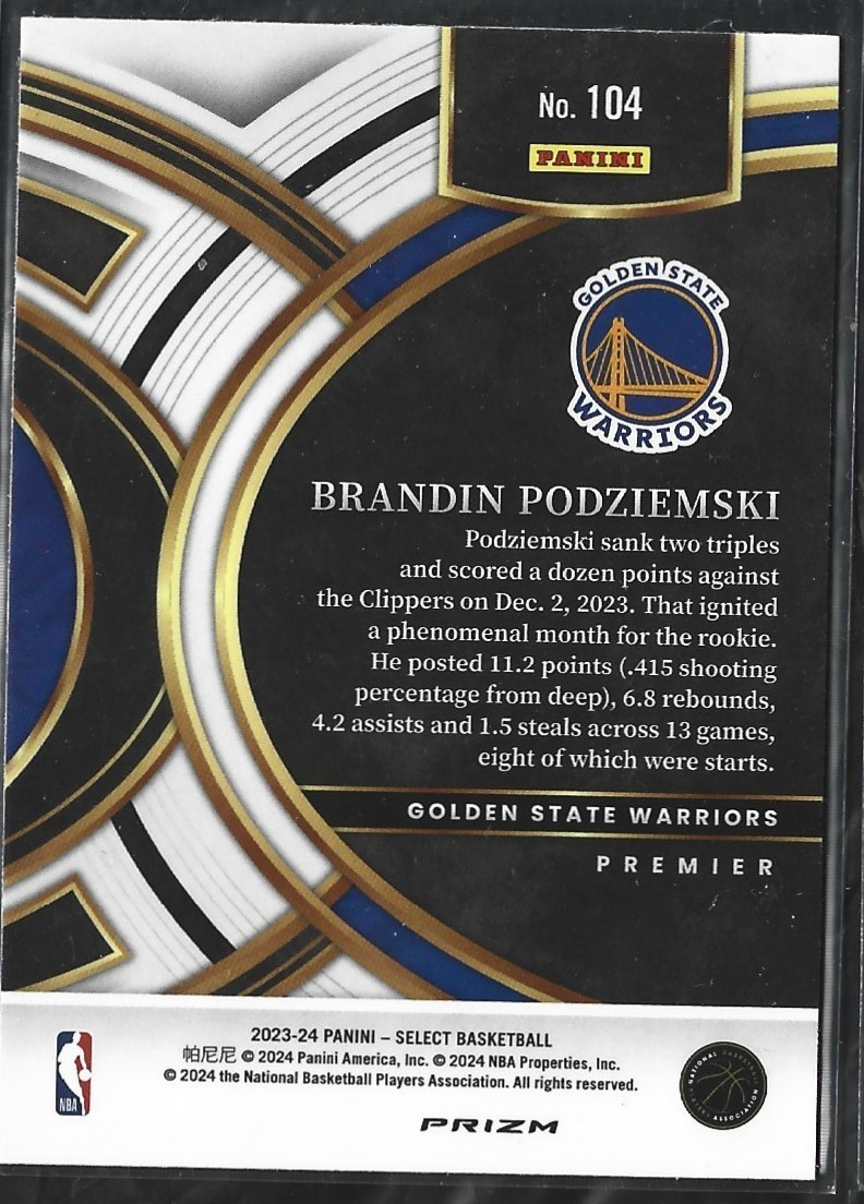 Brandin Podziemski Premier Silver