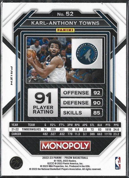 Karl-Anthony Towns Monopoly Free Parking