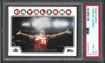 Lebron James Topps Chalk Toss 2008 PSA 8