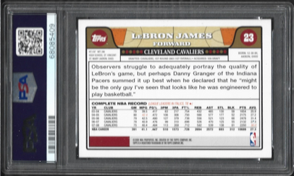 Lebron James Topps Chalk Toss 2008 PSA 8