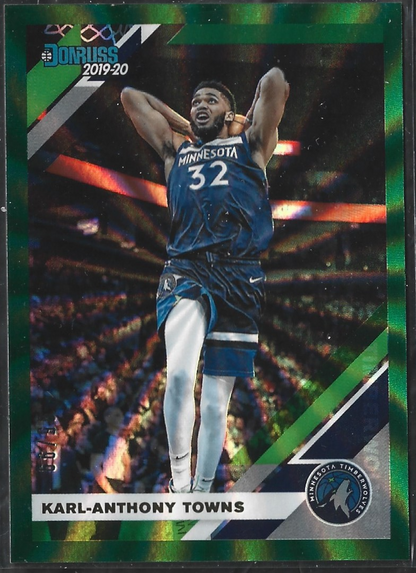 Karl-Anthony Towns Donruss Green Laser /99