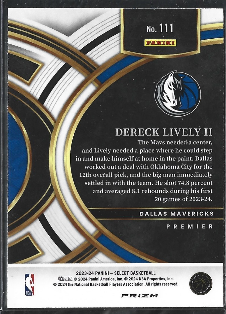 Dereck Lively II Premier Blue Cracked Ice