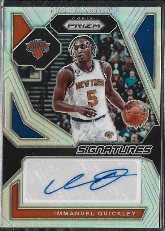 Immanuel Quickley Prizm Signatures Auto