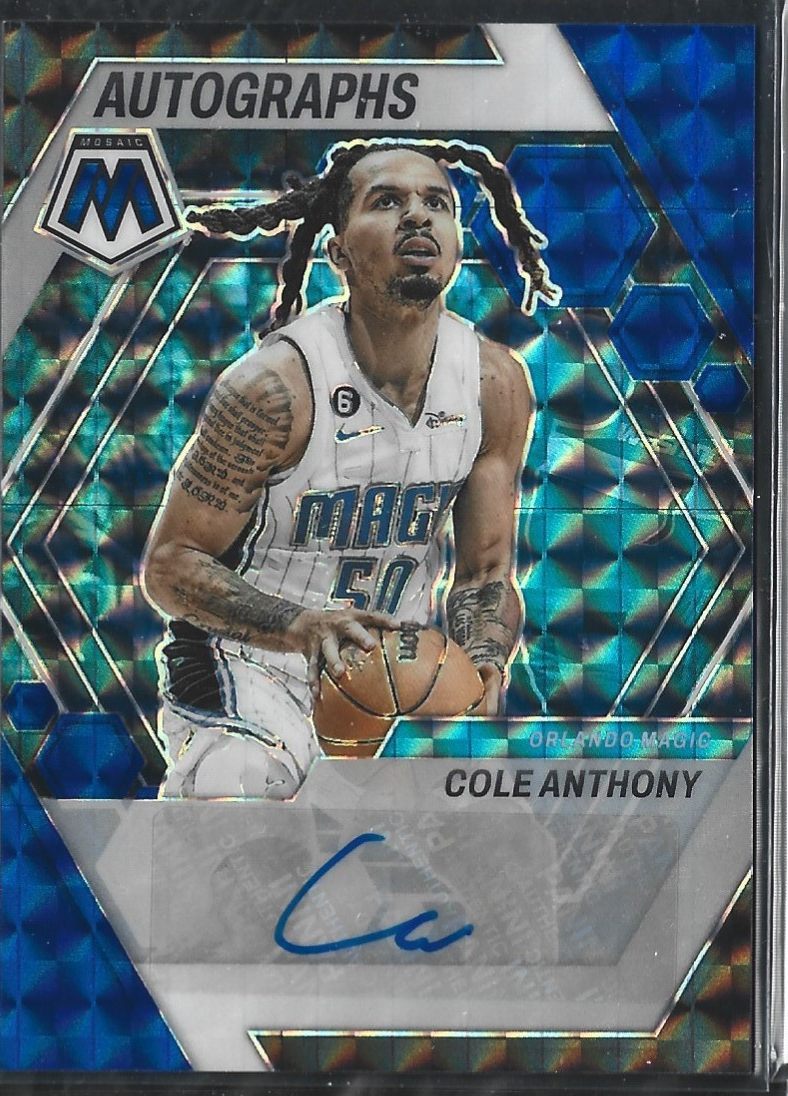 Cole Anthony Mosaic Autographs Blue /49