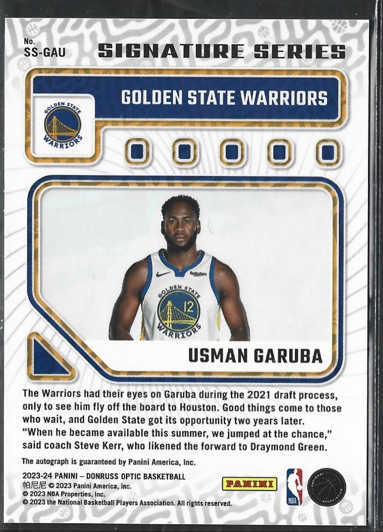 Usman Garuba Signature Series Auto