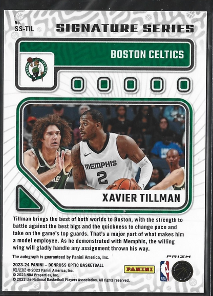 Xavier Tillman Signature Series Silver Auto