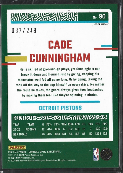 Cade Cunningham Optic Blue Seismic /249