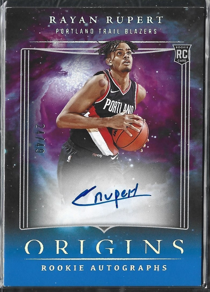 Rayan Rupert Origins Rookie Autographs /49