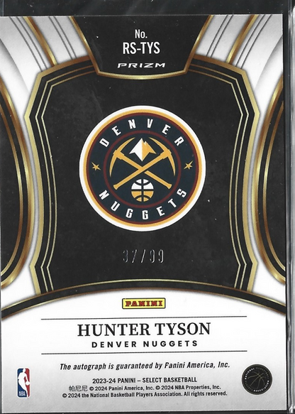 Hunter Tyson Select Auto Red /99