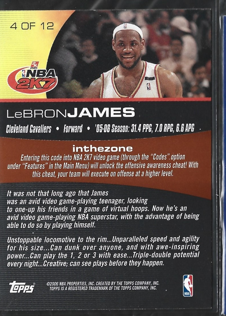 Lebron James Topps 2K7 Exclusive