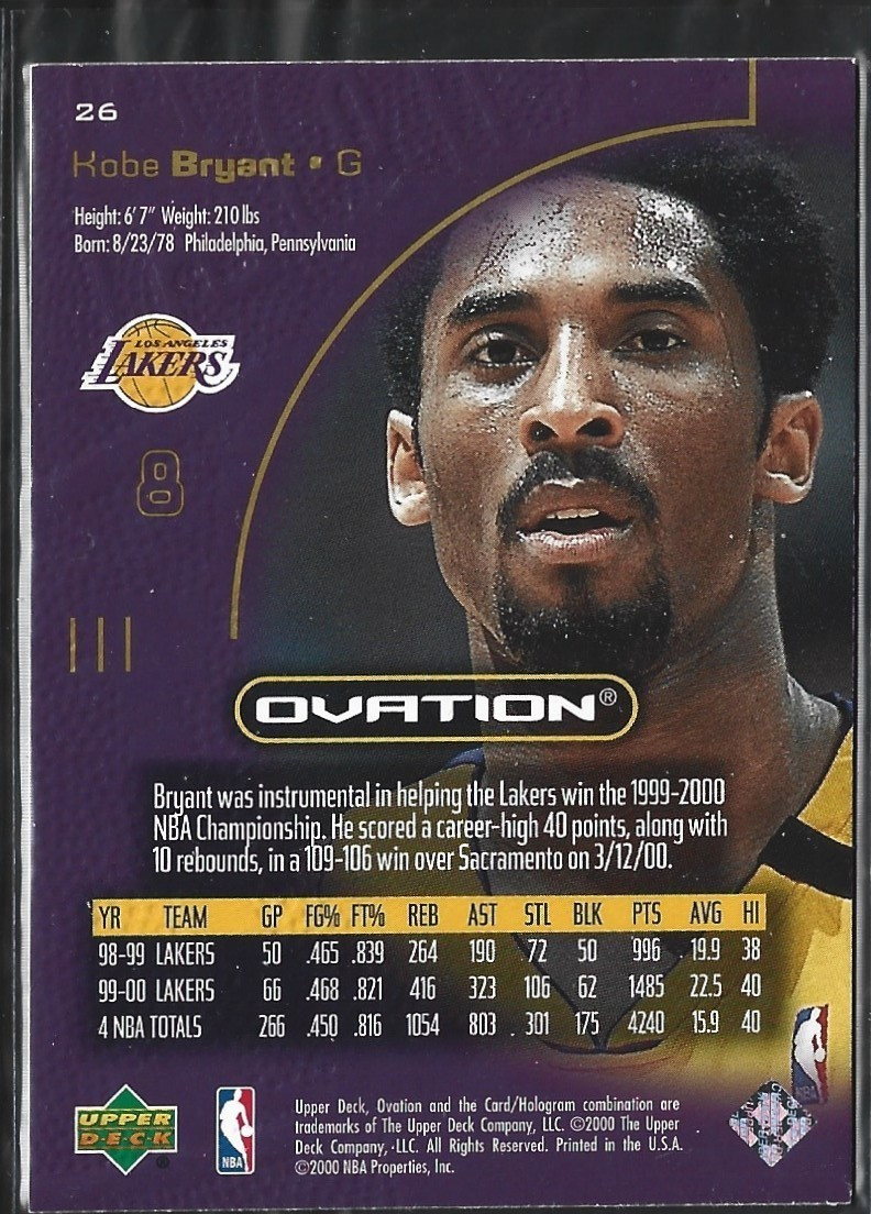 Kobe Bryant Ovation #26