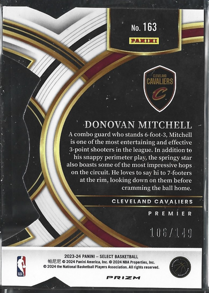 Donovan Mitchell Premier Diecut White /149