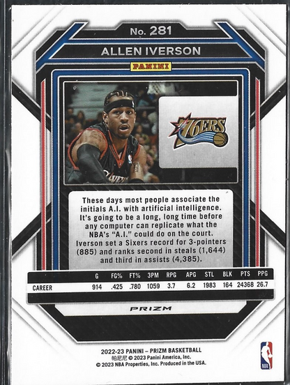 Allen Iverson Prizm Red Cracked Ice