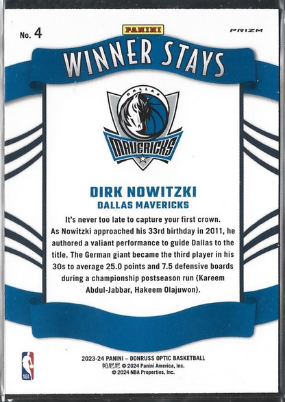 Dirk Nowitzki Winner Stays Silver