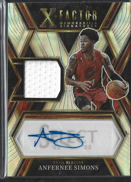 Anfernee Simons X Factor Memorabilia Signatures /199