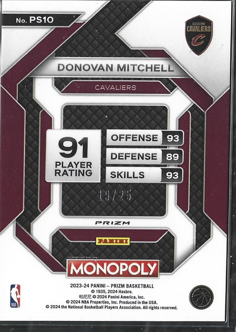 Donovan Mitchell Monopoly Question Mark /25