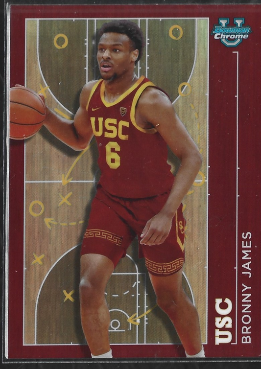 Bronny James Jr. Bowman Chrome Red Refractor
