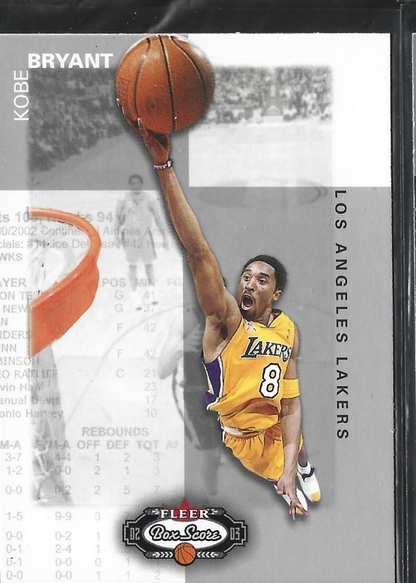 Kobe Bryant Fleer Box Score