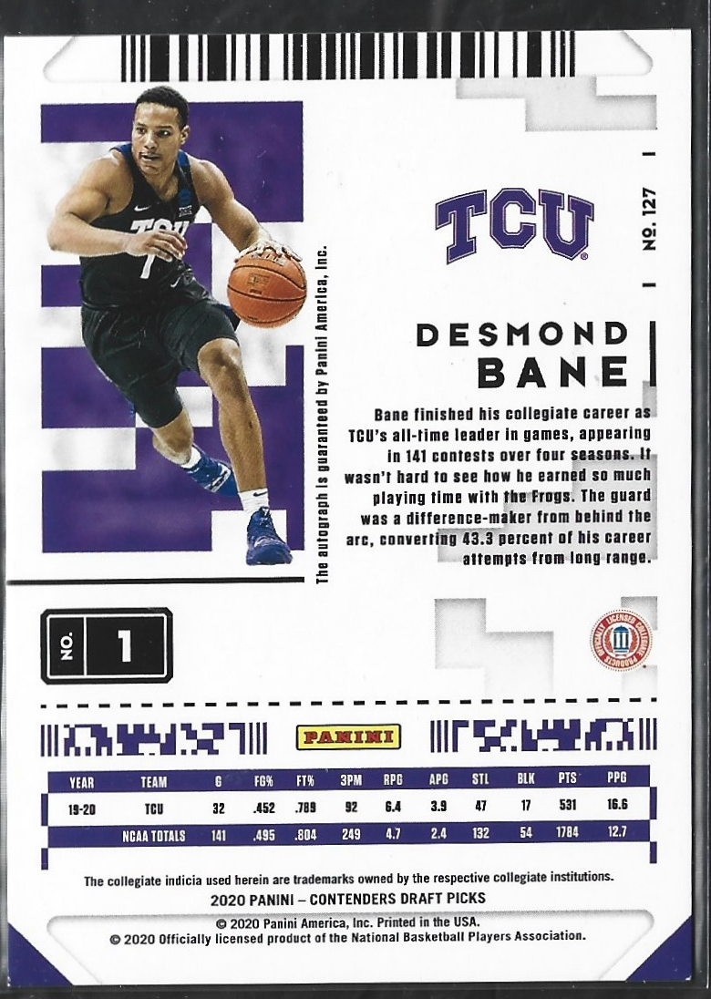 Desmond Bane Contenders Draft Picks Green Auto