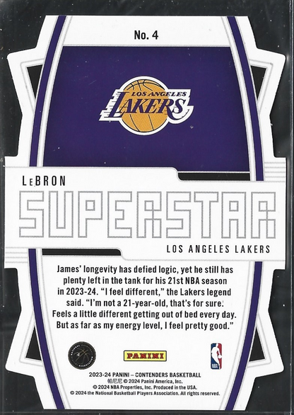 Lebron James Superstar Die cut