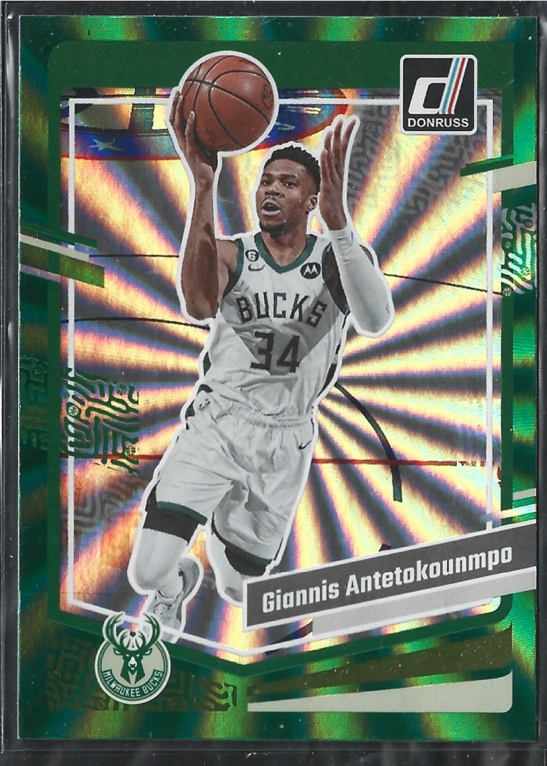 Giannis Antetokounmpo Donruss Green Laser