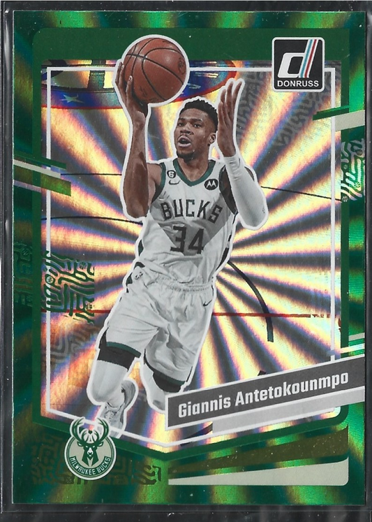 Giannis Antetokounmpo Donruss Green Laser