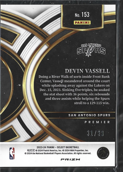 Devin Vassell Premier Fastbreak Disco Blue /99