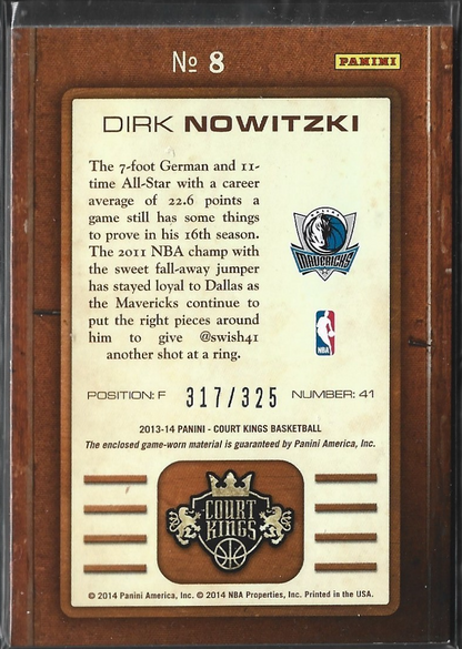 Dirk Nowitzki Gallery of Stars Game Used /325