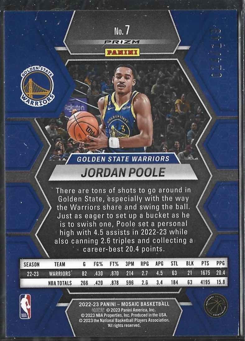 Jordan Poole Mosaic Pink /149