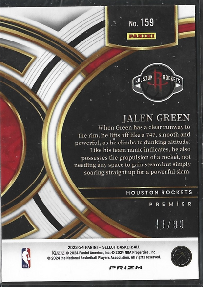 Jalen Green Premier Blue Flash /99