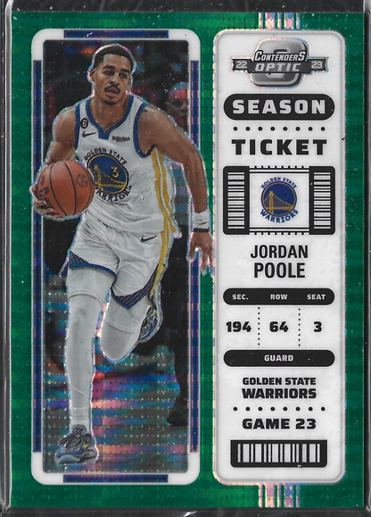 Jordan Poole Season Ticket Green Pulsar /25