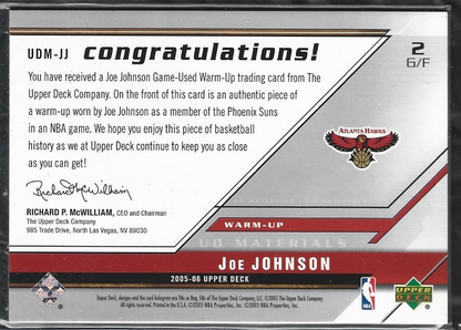 Joe Johnson Upper Deck Game Used