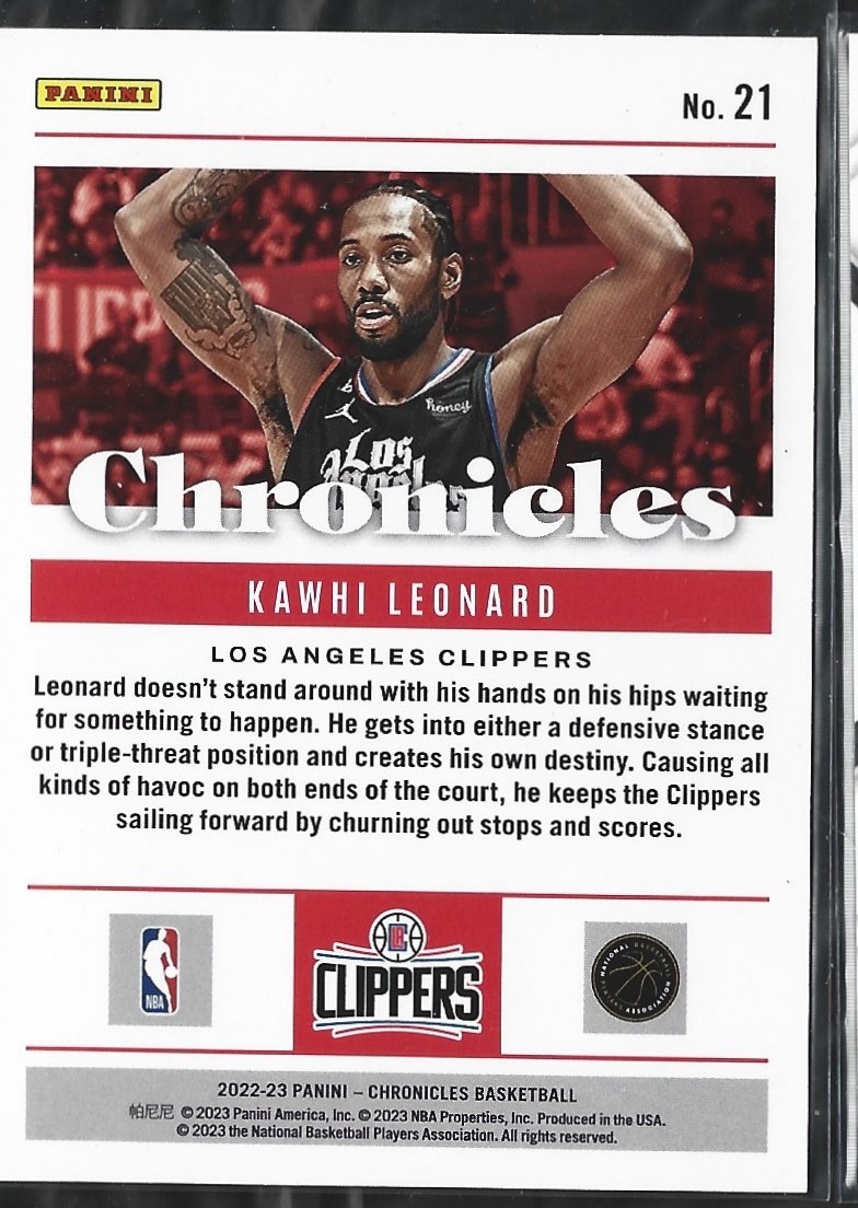 Kawhi Leonard Chronicles Orange /75