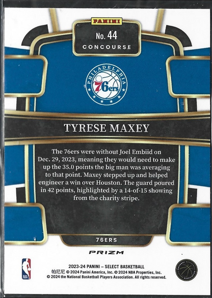 Tyrese Maxey Concourse Flash