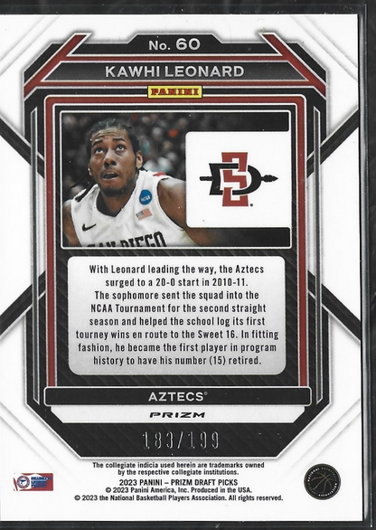 Kawhi Leonard Prizm Draft Picks Blue /199