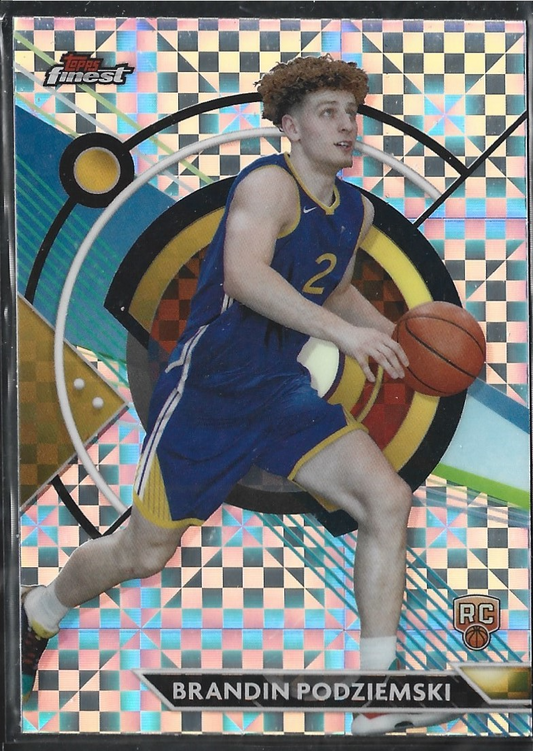 Brandin Podziemski Topps Finest Checkerboard