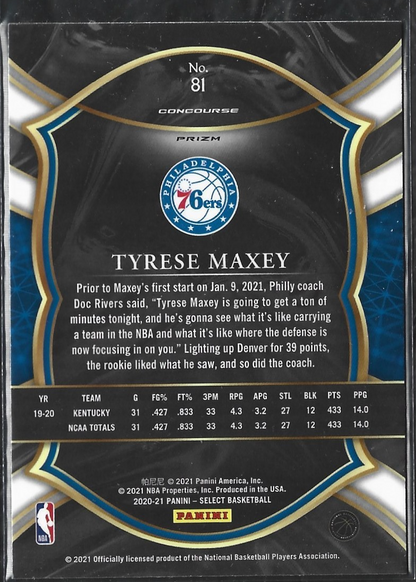 Tyrese Maxey Concourse Silver