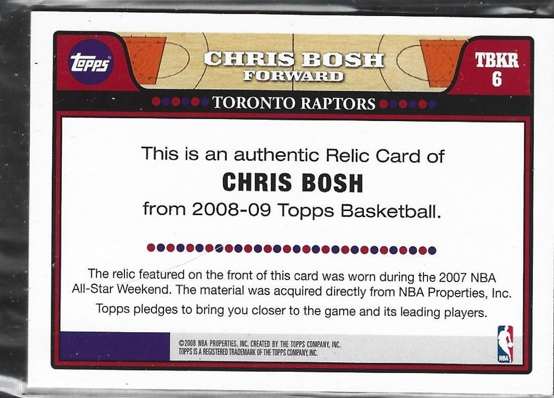 Chris Bosh Topps Game Used