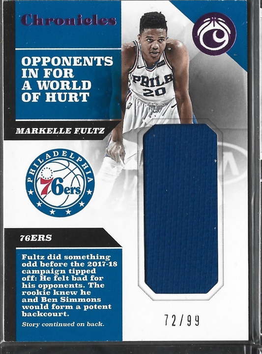 Markelle Fultz Chronicles RC Game Used /99